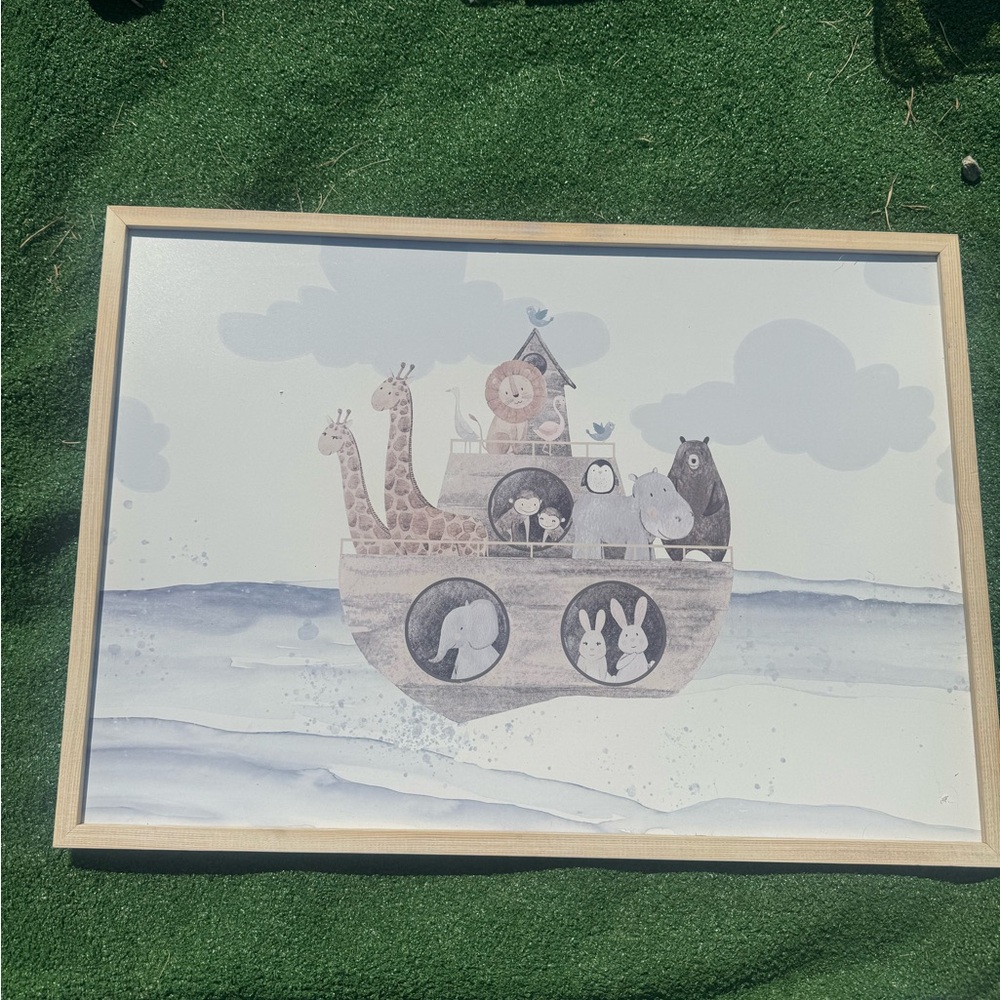 Noah’s Ark Picture with Wooden Frame